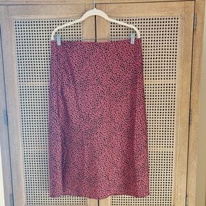 LOFT Abstract Dot Print Slip Skirt